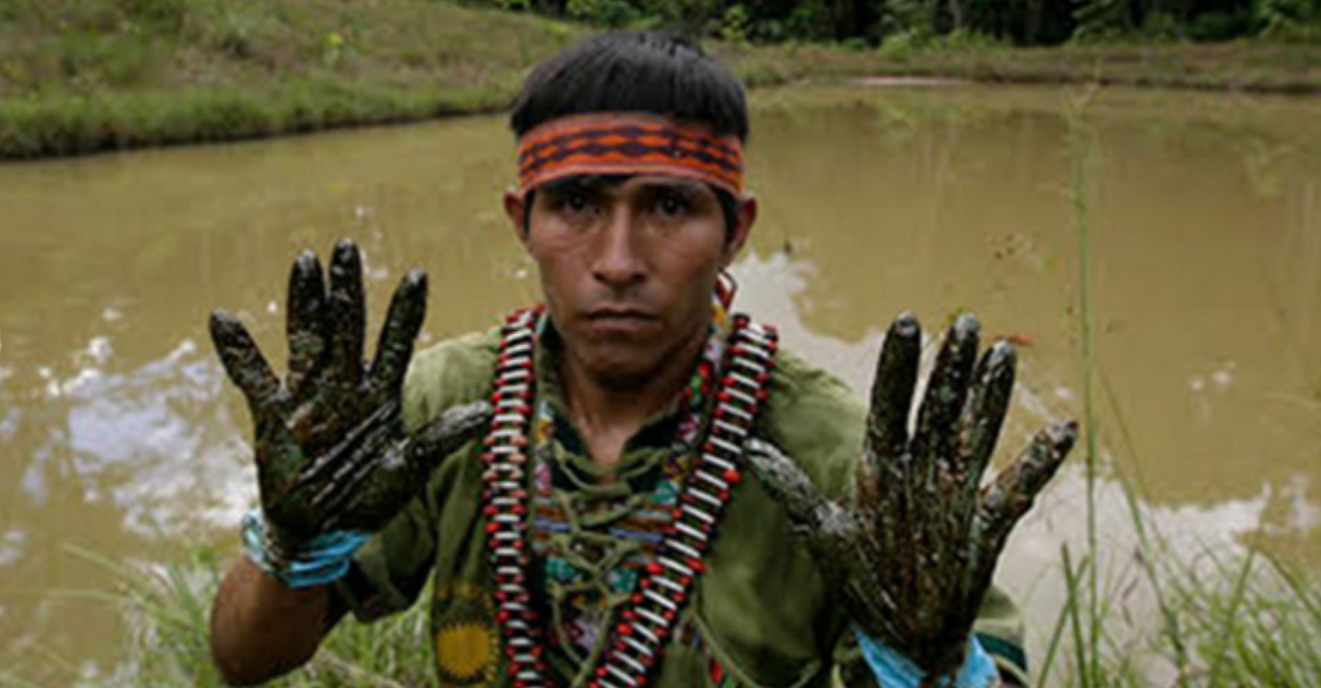Indigenous monitor of oil spills in the Amazon, Loreto Region, Peru; Credit: FEDIQUEP (Federación Indígena Quechua del Pastaza)