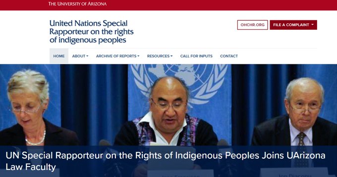 New Online Resource for Indigenous Advocates - UN Special Rapporteur on the Rights of Indigenous Peoples